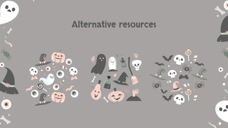 할로윈 패턴 소셜 미디어 프레젠테이션 템플릿