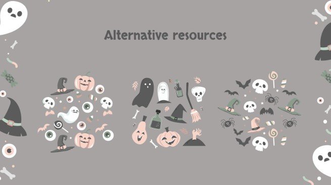 할로윈 패턴 소셜 미디어 프레젠테이션 템플릿