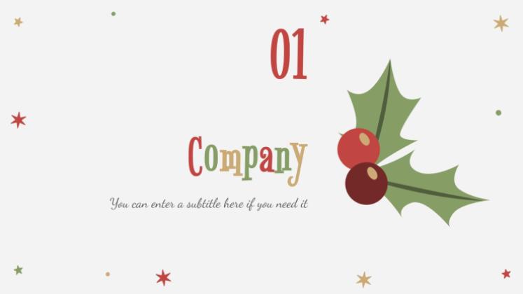 Holly Jolly presentation template 