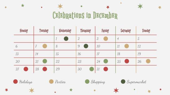 Holly Jolly presentation template 