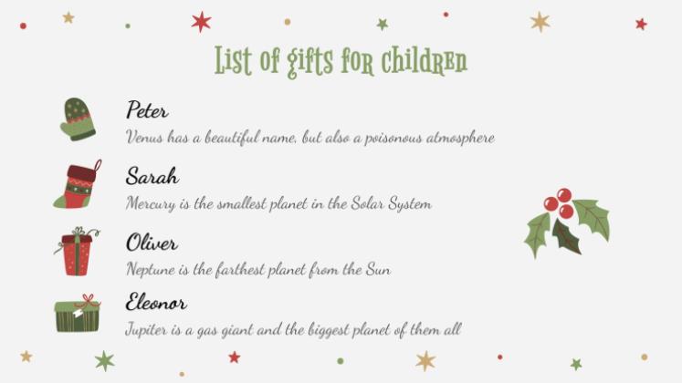 Holly Jolly presentation template 