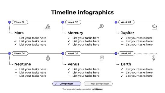 Infographie chronologique Modèles de présentation