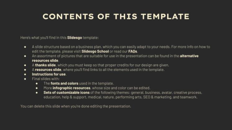 스포츠 상점 비즈니스 플랜 프레젠테이션 템플릿