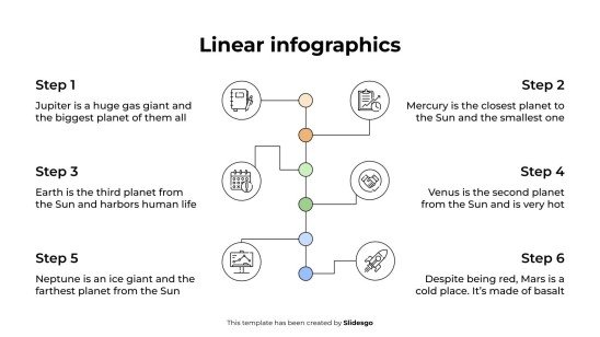 Plantilla de presentación Infografías lineales