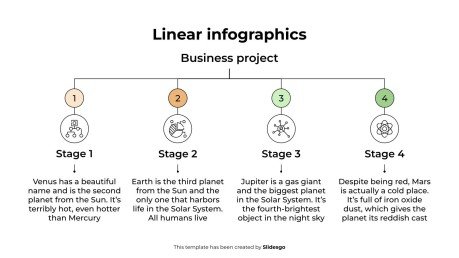 Plantilla de presentación Infografías lineales