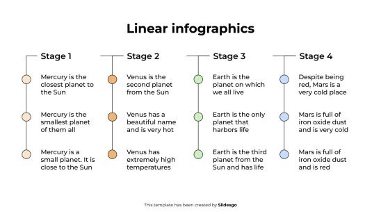 Plantilla de presentación Infografías lineales
