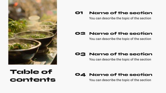 아시아 길거리 음식 프레젠테이션 템플릿