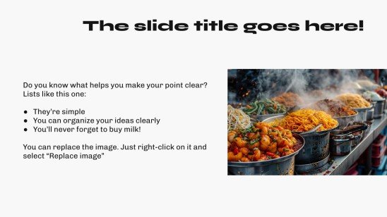 아시아 길거리 음식 프레젠테이션 템플릿