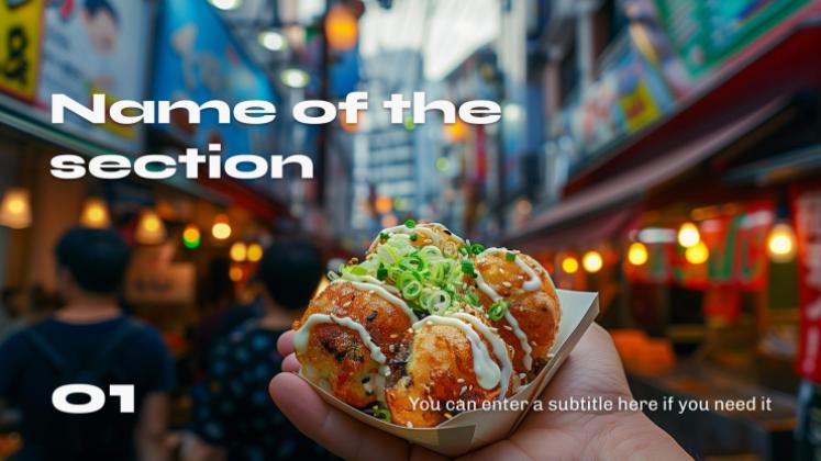 아시아 길거리 음식 프레젠테이션 템플릿