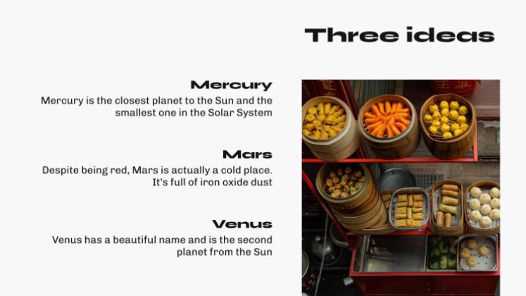 아시아 길거리 음식 프레젠테이션 템플릿