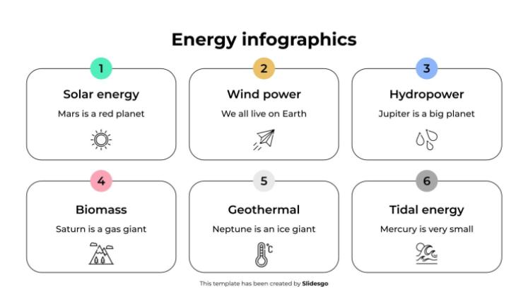 Energy Infographics presentation template 
