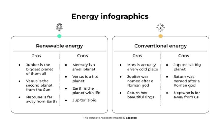 Energy Infographics presentation template 