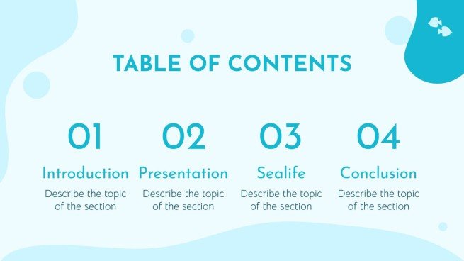 Plantilla de presentación Vida marina