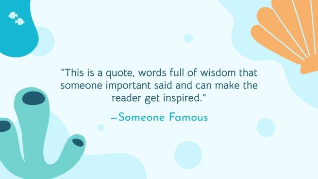 Plantilla de presentación Vida marina