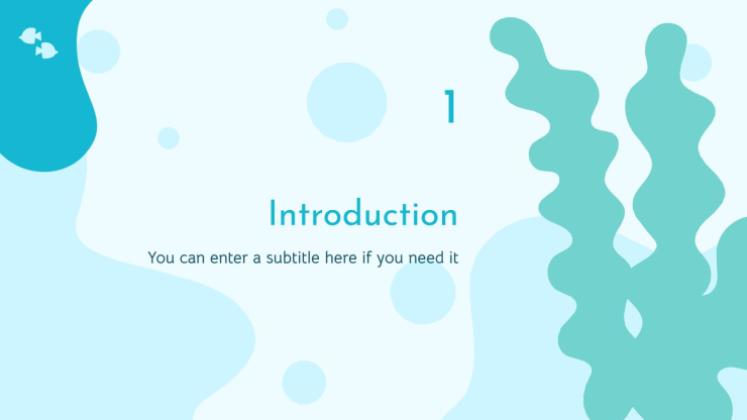 Plantilla de presentación Vida marina