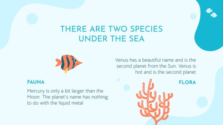 Plantilla de presentación Vida marina