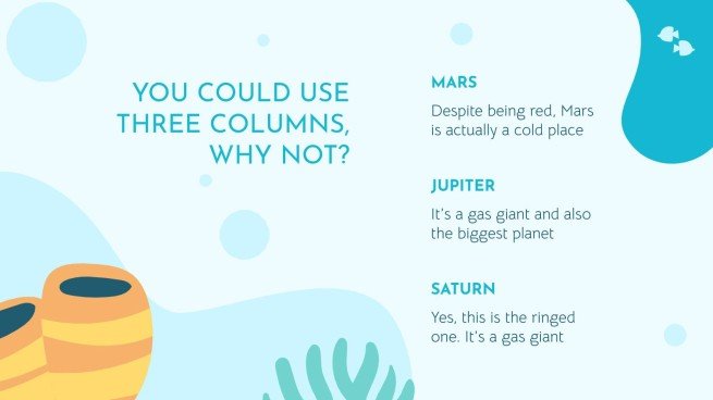 Plantilla de presentación Vida marina