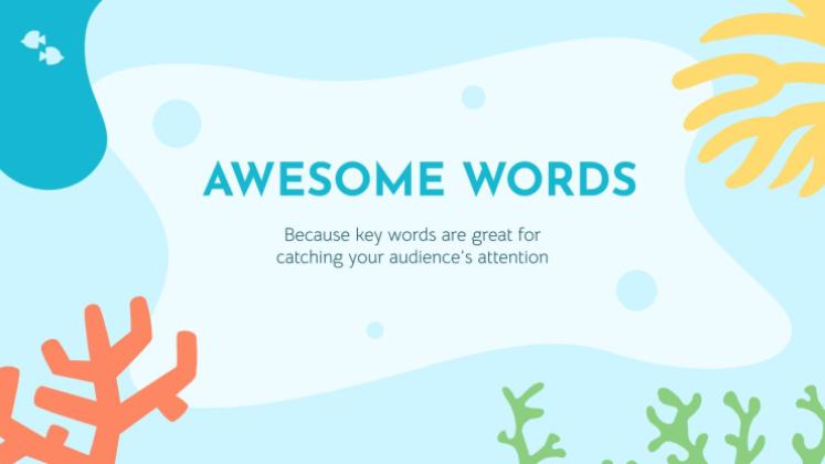 Plantilla de presentación Vida marina