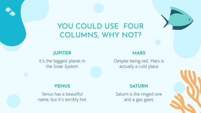 Plantilla de presentación Vida marina