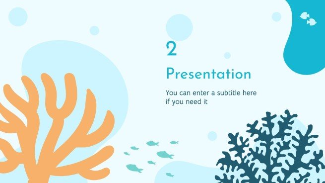 Plantilla de presentación Vida marina