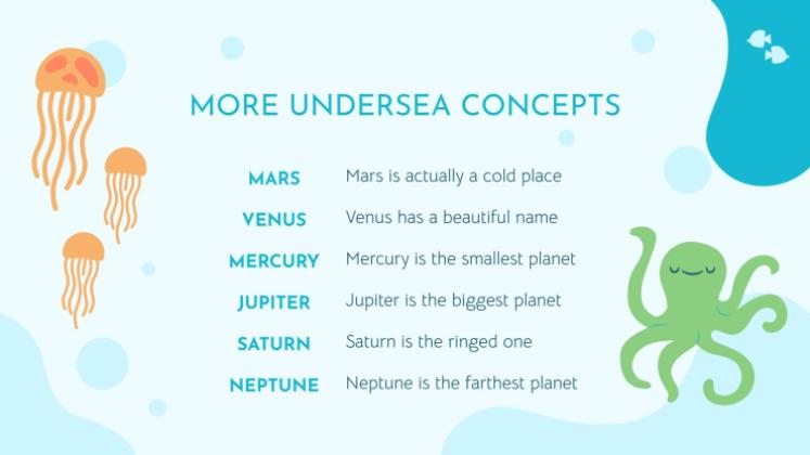 Plantilla de presentación Vida marina