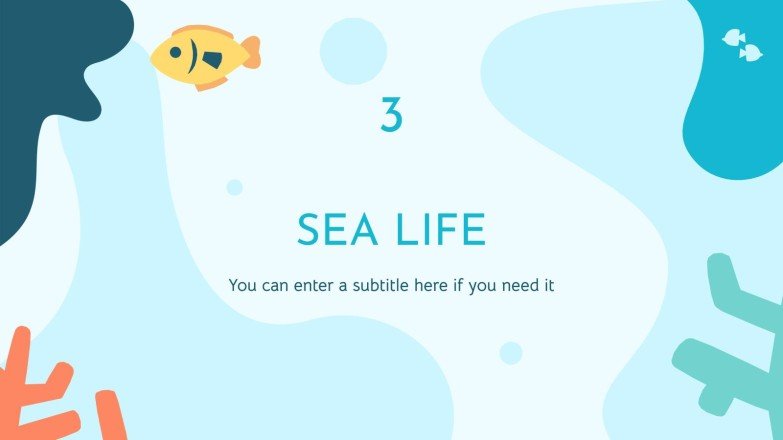 Plantilla de presentación Vida marina