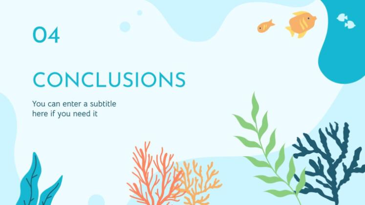 Plantilla de presentación Vida marina