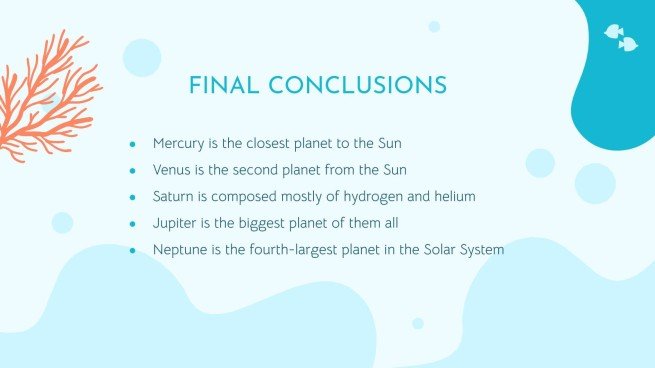 Plantilla de presentación Vida marina