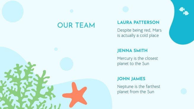 Plantilla de presentación Vida marina