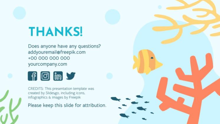 Plantilla de presentación Vida marina