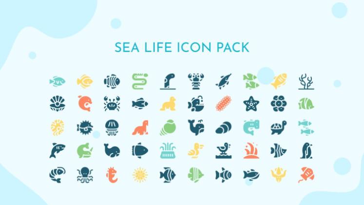 Plantilla de presentación Vida marina