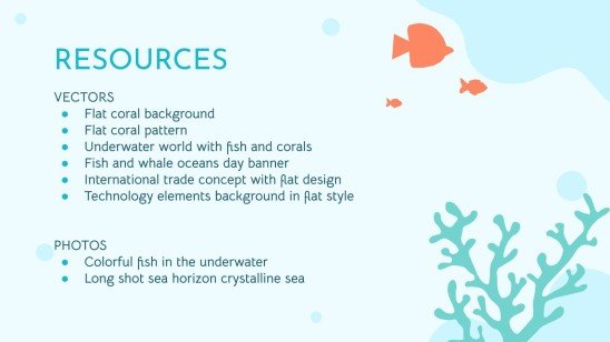 Plantilla de presentación Vida marina