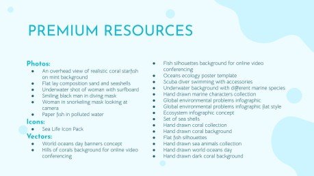 Plantilla de presentación Vida marina