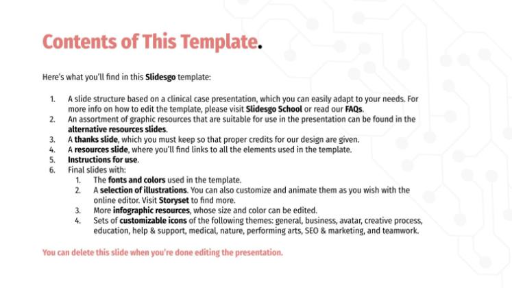 Cas clinique en neurologie Modèles de présentation