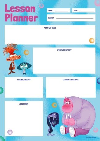 Modelo de apresentação Plano de aula de Divertida Mente 2