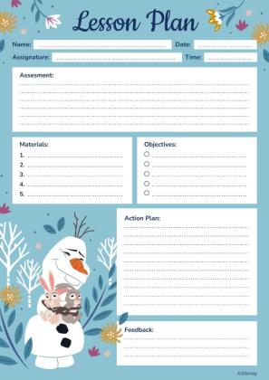 Plantilla de presentación Plan de clase de otoño de Olaf y los conejitos