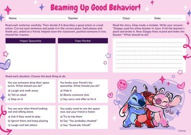 Lilo, Angel und Leroy Arbeitsblatt Präsentationsvorlage