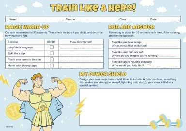 Plantilla de presentación Ficha de ejercicios de Hércules