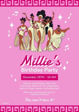 Plantilla de presentación Invitación de cumpleaños de Hércules
