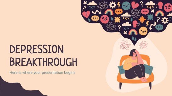 Durchbruch bei Depressionen Präsentationsvorlage