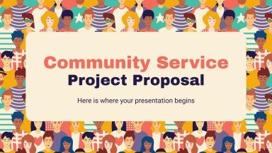 Community Service Project Proposal presentation template 