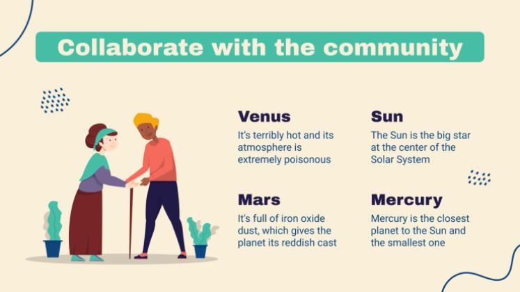 Community Service Project Proposal presentation template 