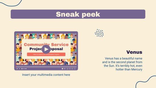 Community Service Project Proposal presentation template 