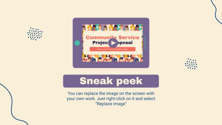 Community Service Project Proposal presentation template 