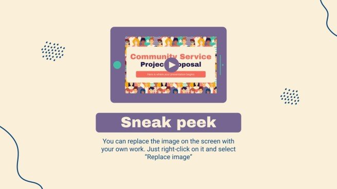 Community Service Project Proposal presentation template 