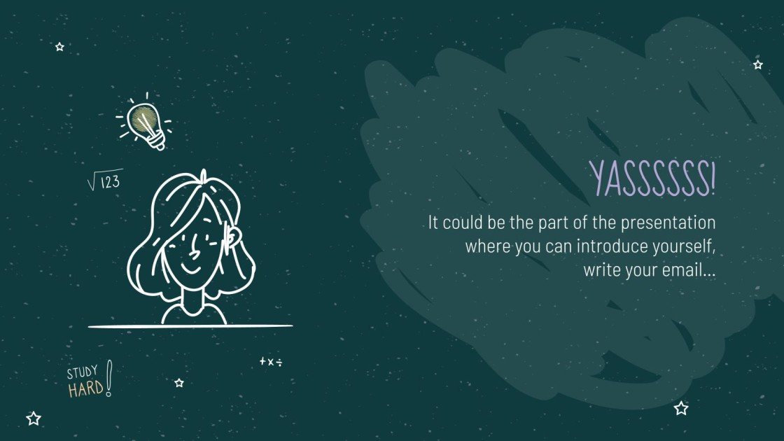 Chalkboard Background Google Slides Theme and PPT Template