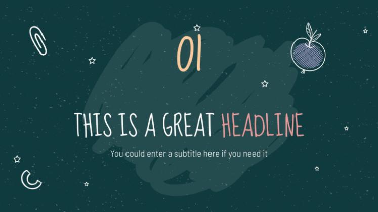 Arrière-plan de tableau noir Modèles de présentation