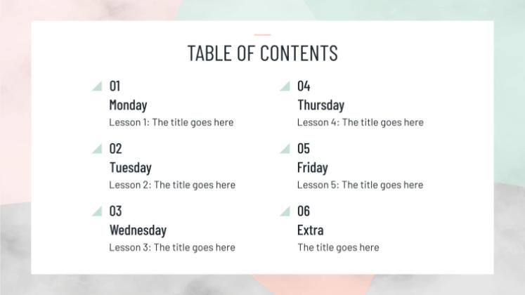 미니멀한 HS 주간 플래너 프레젠테이션 템플릿