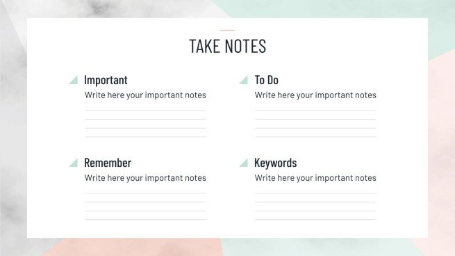 미니멀한 HS 주간 플래너 프레젠테이션 템플릿