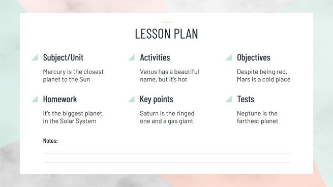 미니멀한 HS 주간 플래너 프레젠테이션 템플릿